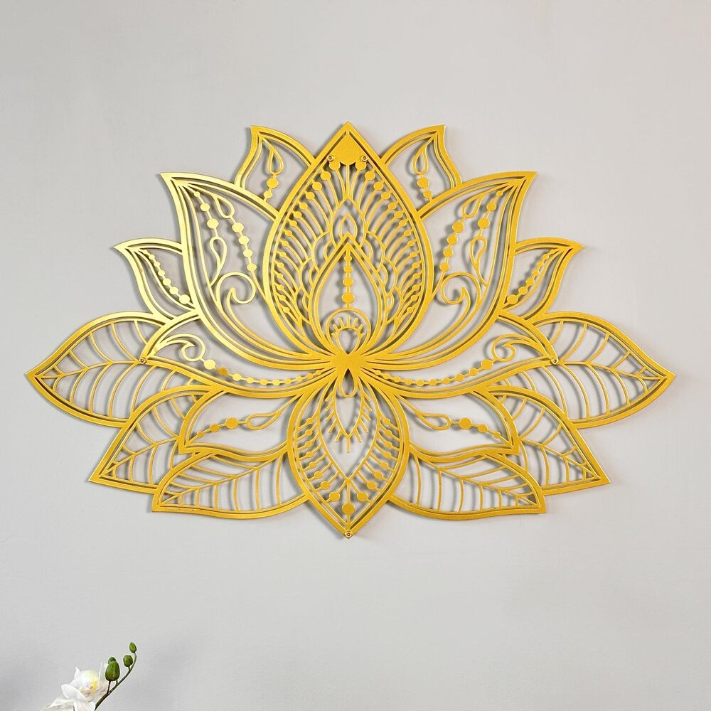 6626 Mandala Metal Wall Decor Lotus Flower Meditation Room Decor